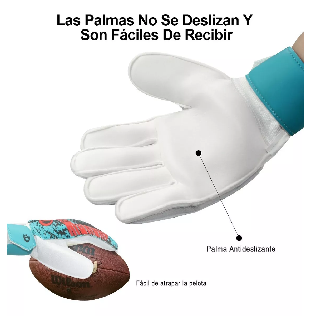 Foto 3 pulgar | Guantes De Portero De Fútbol Antideslizantes. Eo Safe Imports Esi-11207 Azul