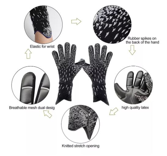 Foto 3 pulgar | Guantes De Portero, Color Negro, Talla-