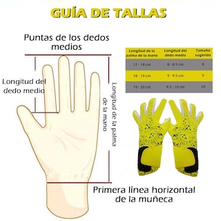 Foto 3 | Guantes De Portero Futbol Profesional Antidesliz Respirable Amarillos Blanco