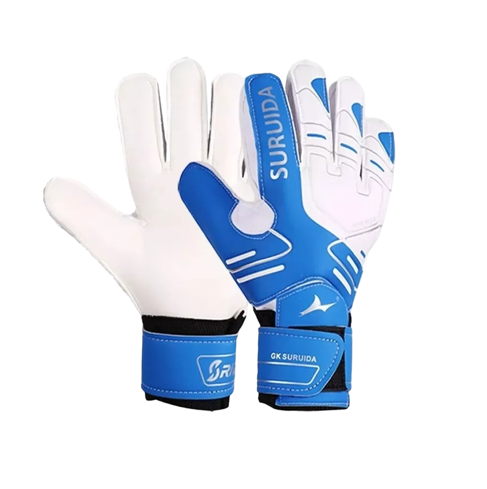 Guantes De Portero De Futbol Belug Respirables color Azul Con Blanco Talla 9