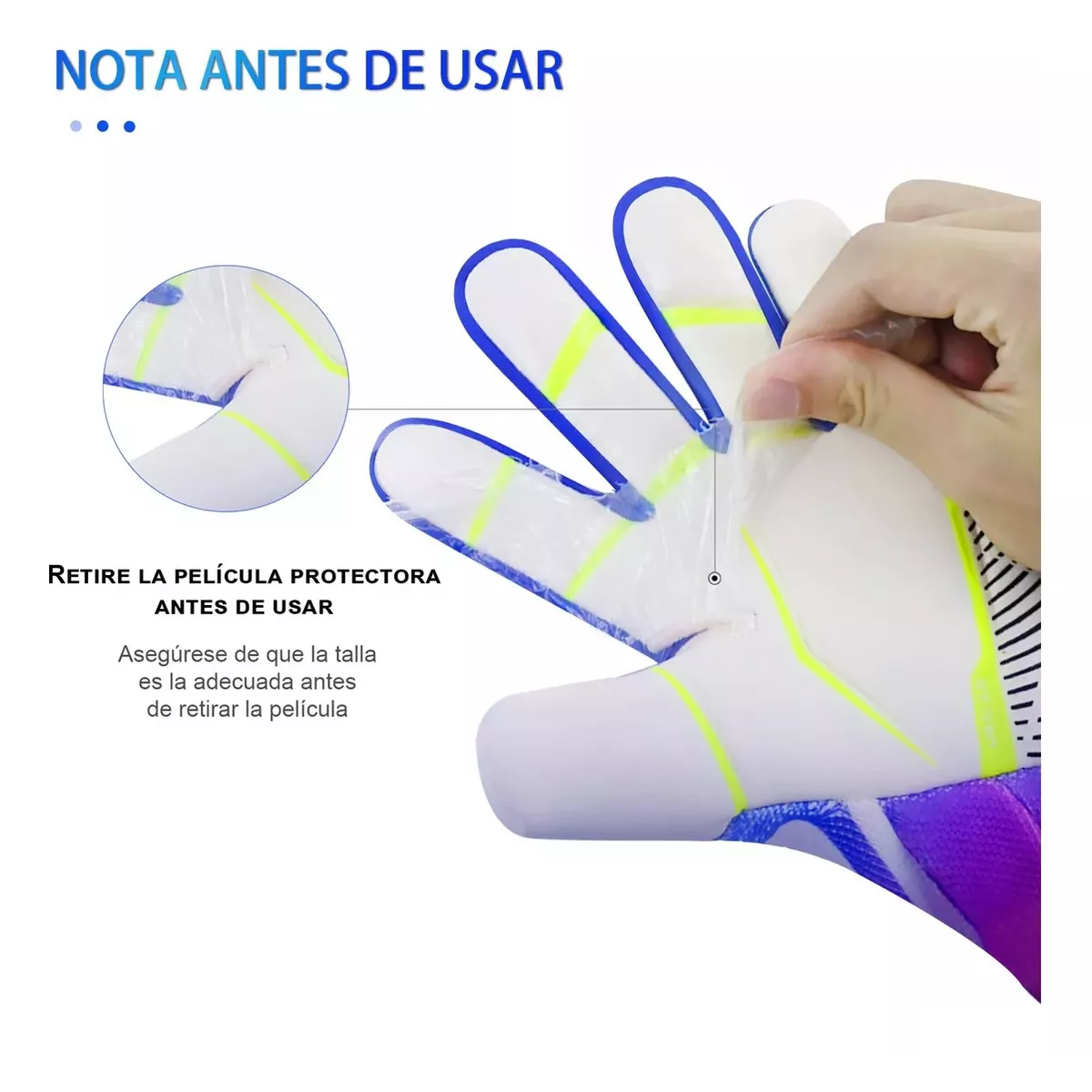 Foto 4 pulgar | Guantes De Portero Fútbol Soccer Antidesliz Espesamiento Talla 8 Eo Safe Imports Esi-13992 Multicolor