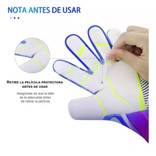 Foto 3 | Guantes De Portero Fútbol Soccer Antidesliz Espesamiento Talla 8 Eo Safe Imports Esi-13992 Multicolor