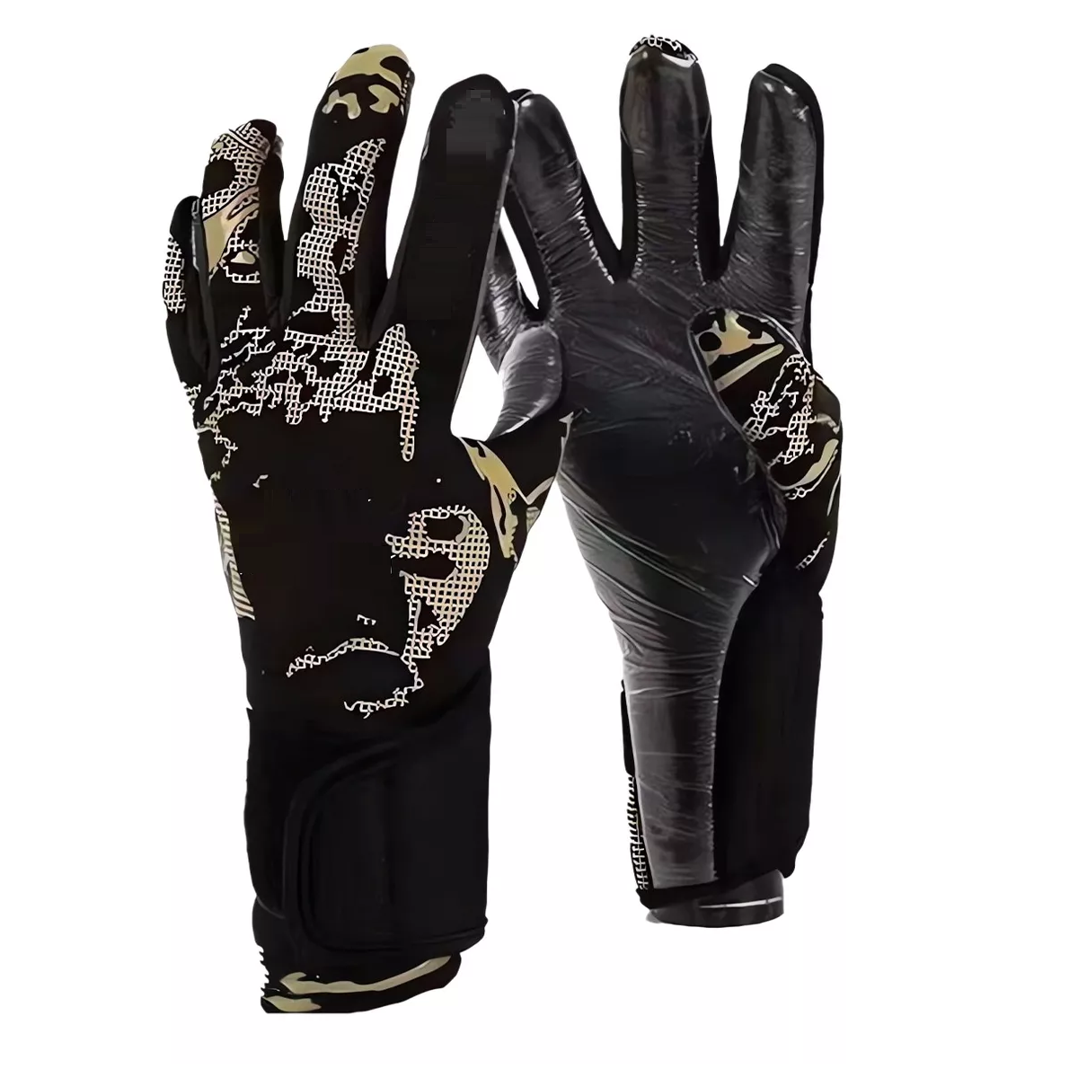 Guantes De Portero Profesional Fútbol Antidesliz Talla 7 Adul/juvenil Eo Safe Imports Esi-14013 Negro