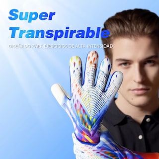 Foto 2 | Guantes De Portero De Fútbol Respirables Antideslizante Talla 7 Eo Safe Imports Esi-14009 Multicolor