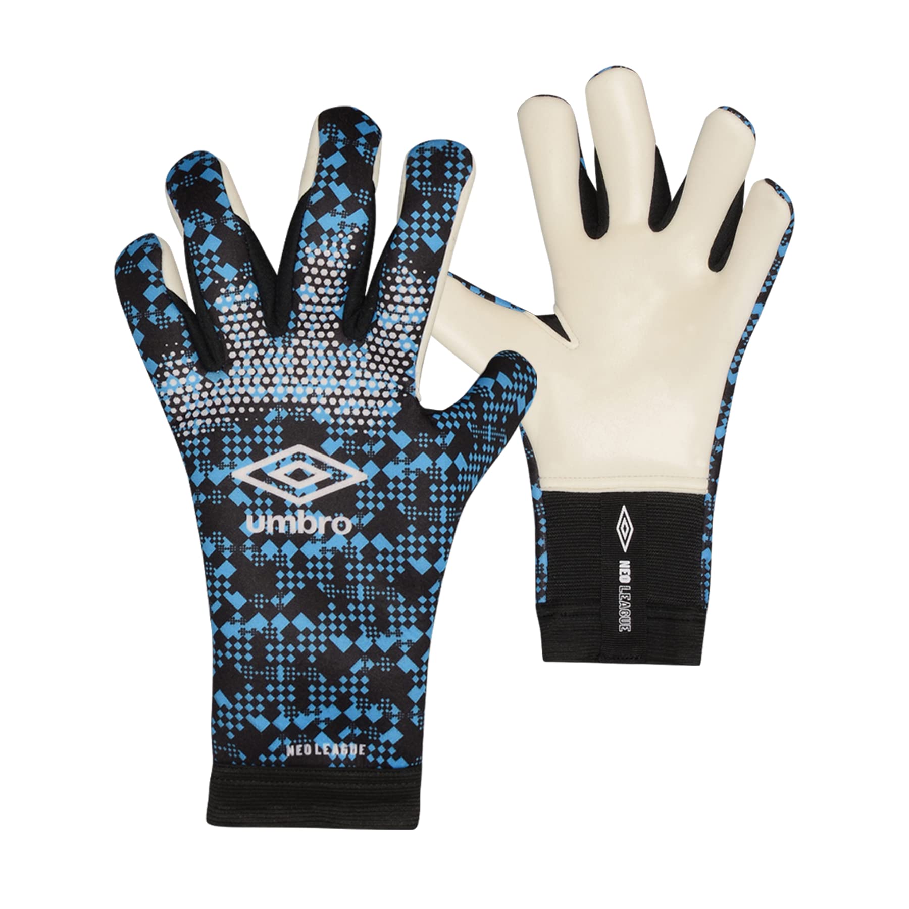 Foto 2 pulgar | Guantes De Portero Umbro Junior Neo League Talla 5, Color Negro/blanco/azul - Venta Internacional.