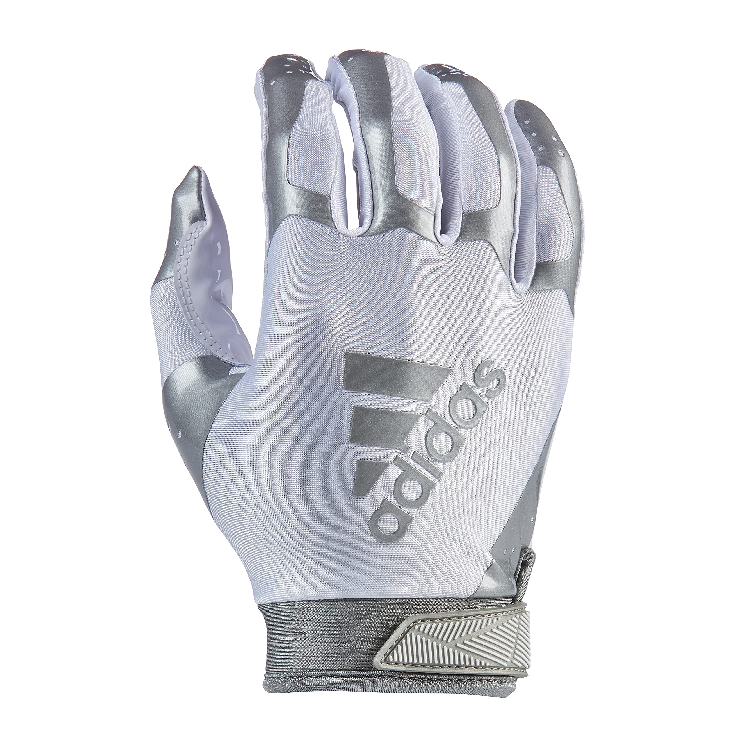 Guantes De Fútbol Adidas Adifast 3.0 Youth, Color Blanco Y Plateado - Venta Internacional.