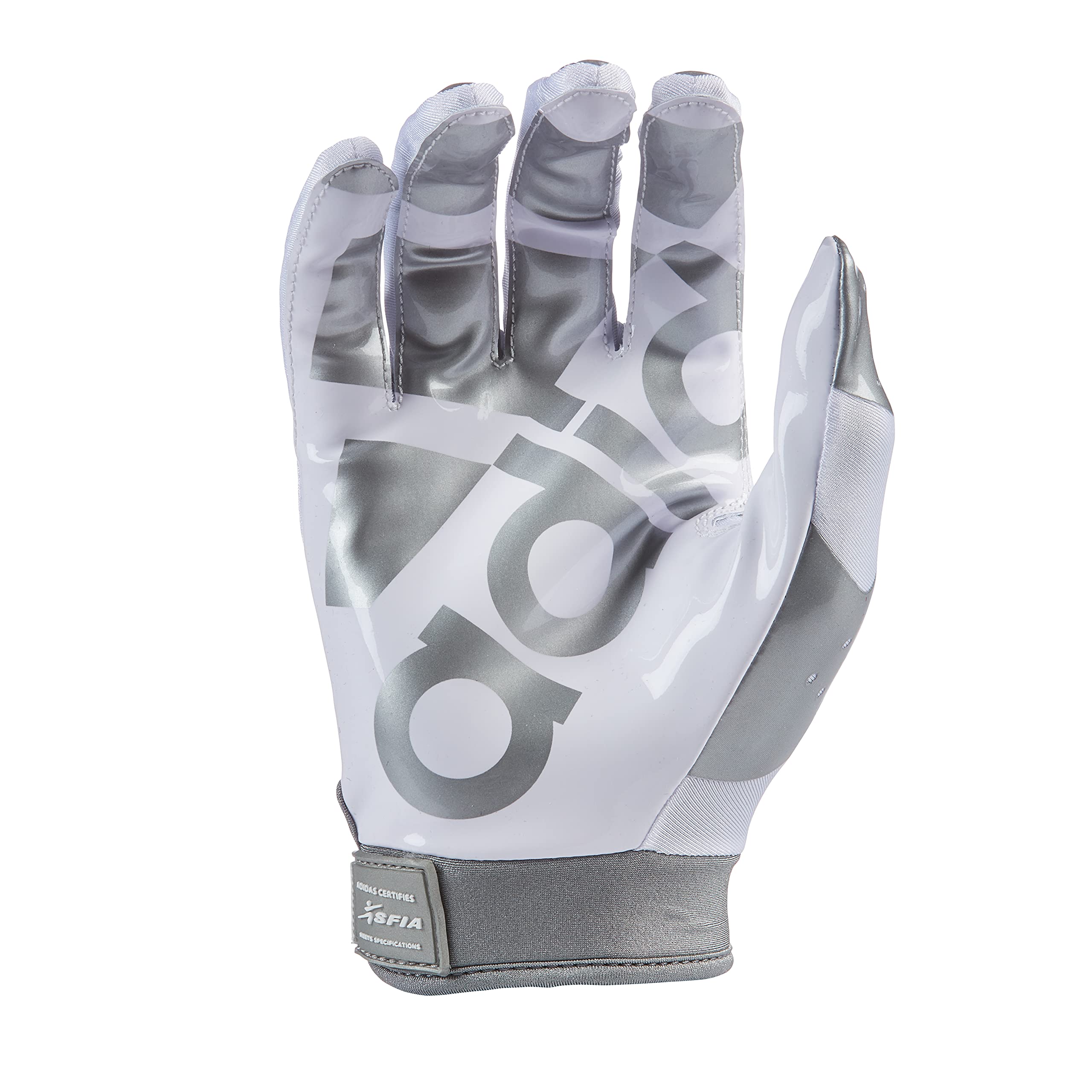 Foto 3 | Guantes De Fútbol Adidas Adifast 3.0 Youth, Color Blanco Y Plateado - Venta Internacional.