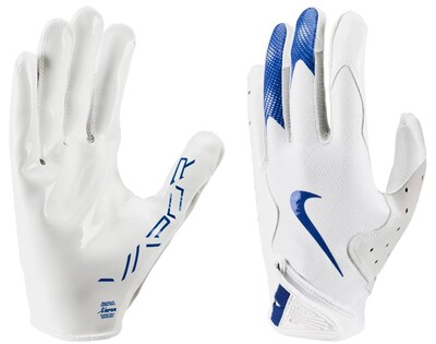 Foto 3 | Guantes De Fútbol Nike Vapor Jet 8.0 Blanco/royal Talla L - Venta Internacional.