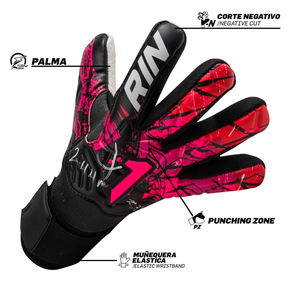 Foto 7 pulgar | Guantes De Portero Rinat Asimetrik Training Magenta  | Adulto E Infantil | Sporta