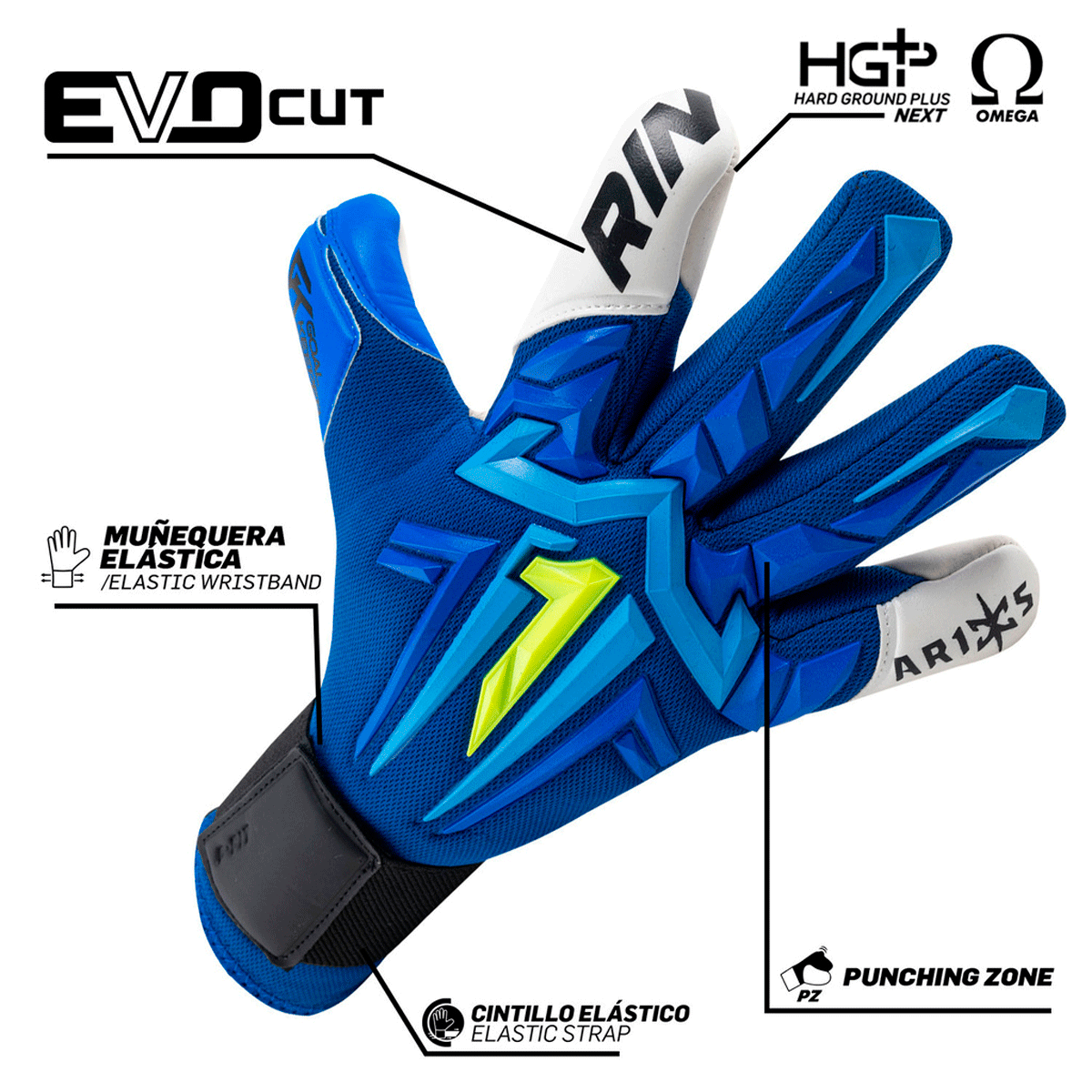 Foto 7 pulgar | Guantes de Portero Rinat Aries X Prime Azul