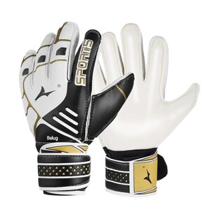 Foto 1 | Guantes De Portero Fútbol Antideslizante Talla 9 Blancos Con Dorado