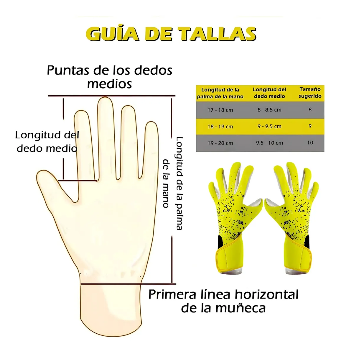 Foto 3 pulgar | Kit Deportivo Profesional Guantes de Portero Talla 9 Palma Látex Antideslizante + Audífonos Inalámbricos Z9 Bluetooth