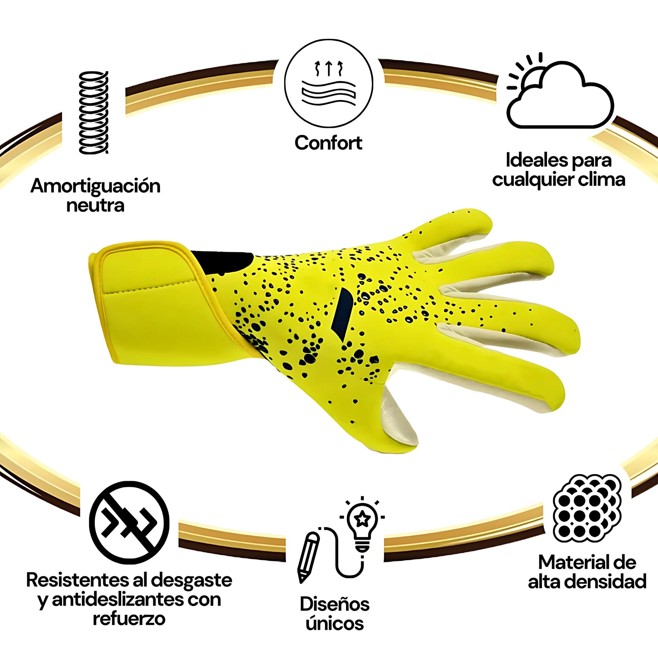 Foto 4 pulgar | Kit Deportivo Profesional Guantes de Portero Talla 9 Palma Látex Antideslizante + Audífonos Inalámbricos Z9 Bluetooth