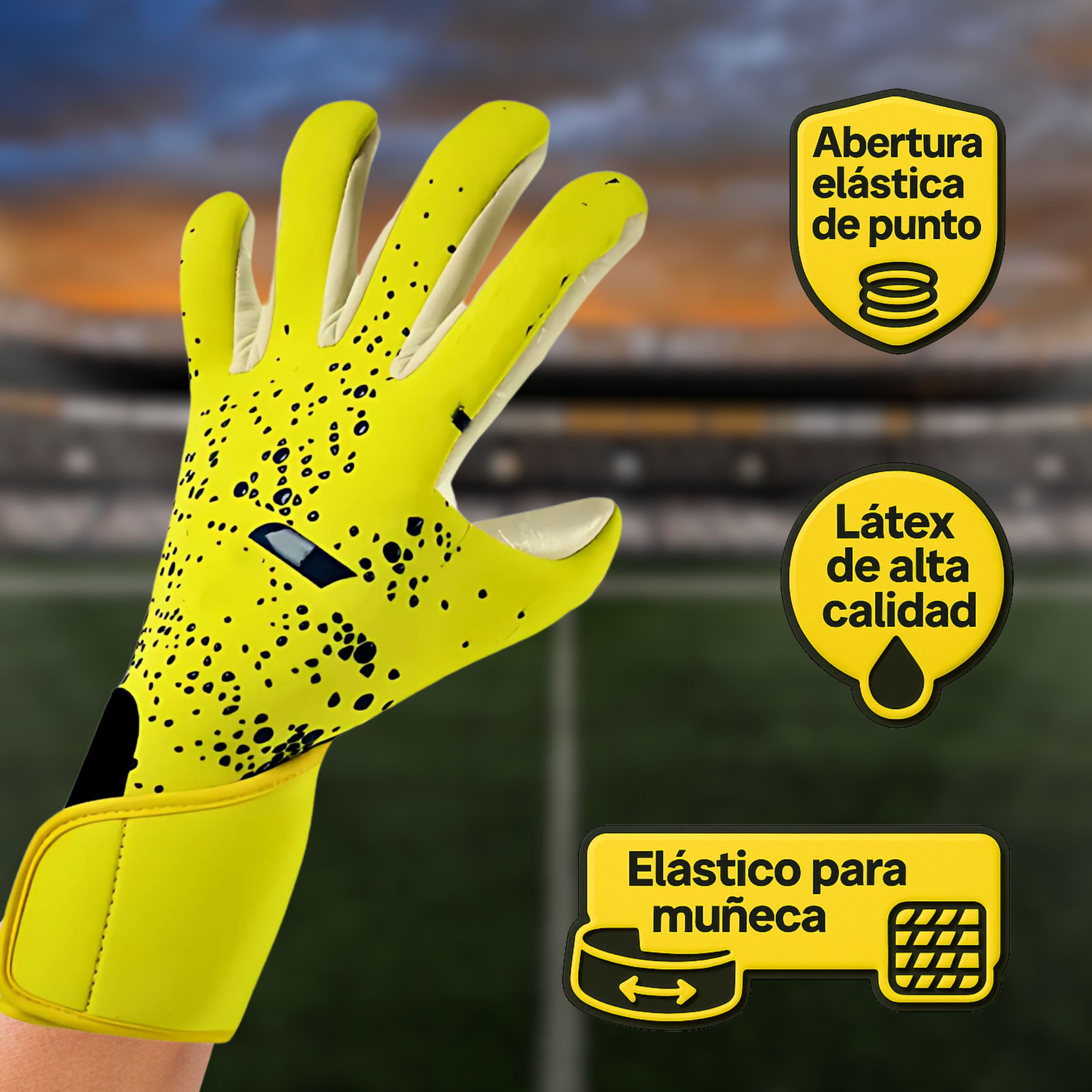 Foto 5 pulgar | Kit Deportivo Profesional Guantes de Portero Talla 9 Palma Látex Antideslizante + Audífonos Inalámbricos Z9 Bluetooth