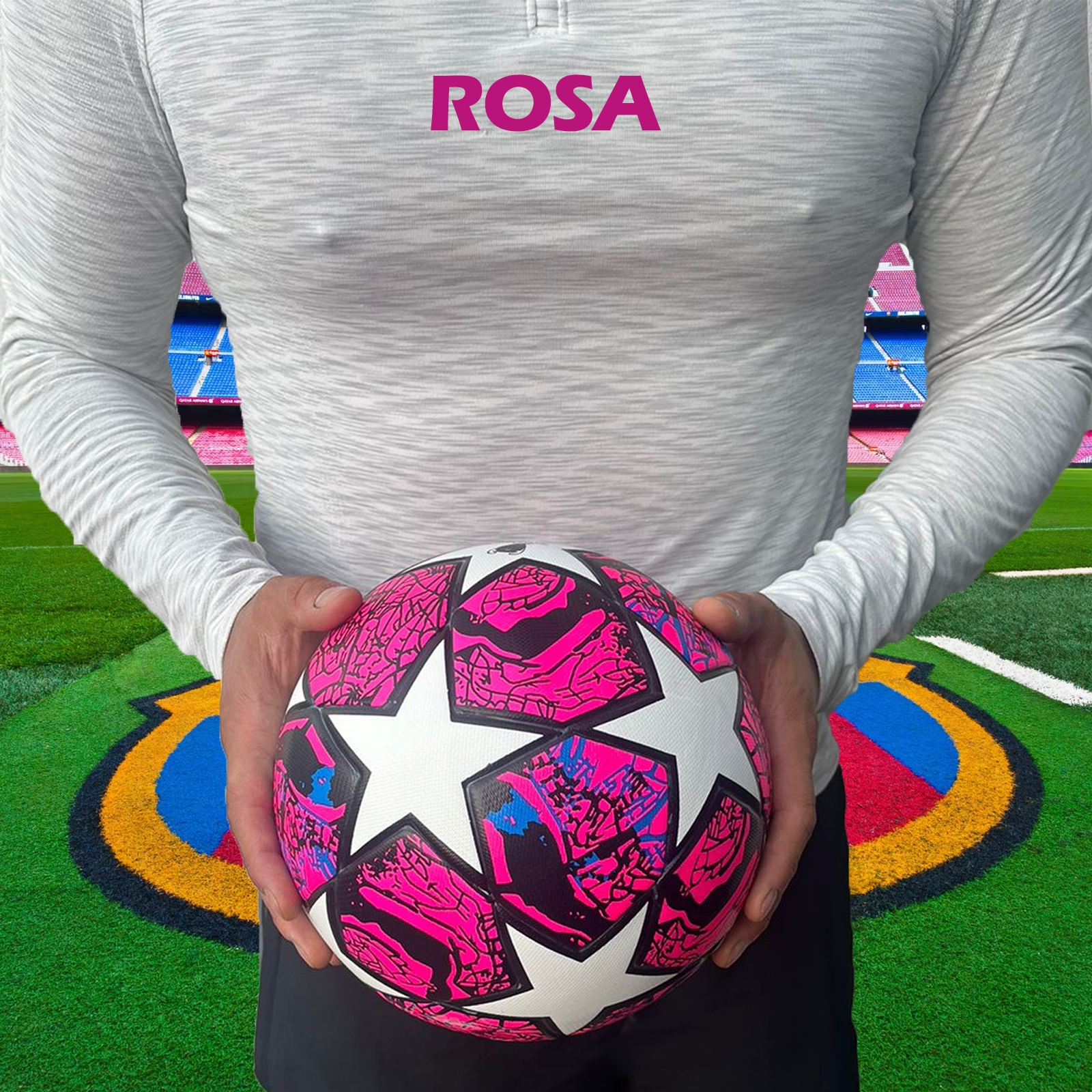 Foto 4 pulgar | Balón de Futbol Soccer Genérico Champions Rosa de Estrellas #5