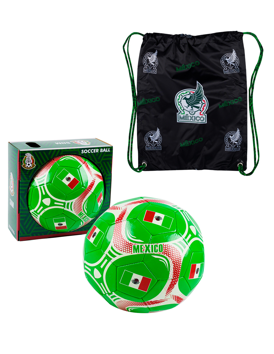 Foto 2 pulgar | Set de Balón Tamaño 5 y Mochila Tipo Morral de la Selección Mexicana