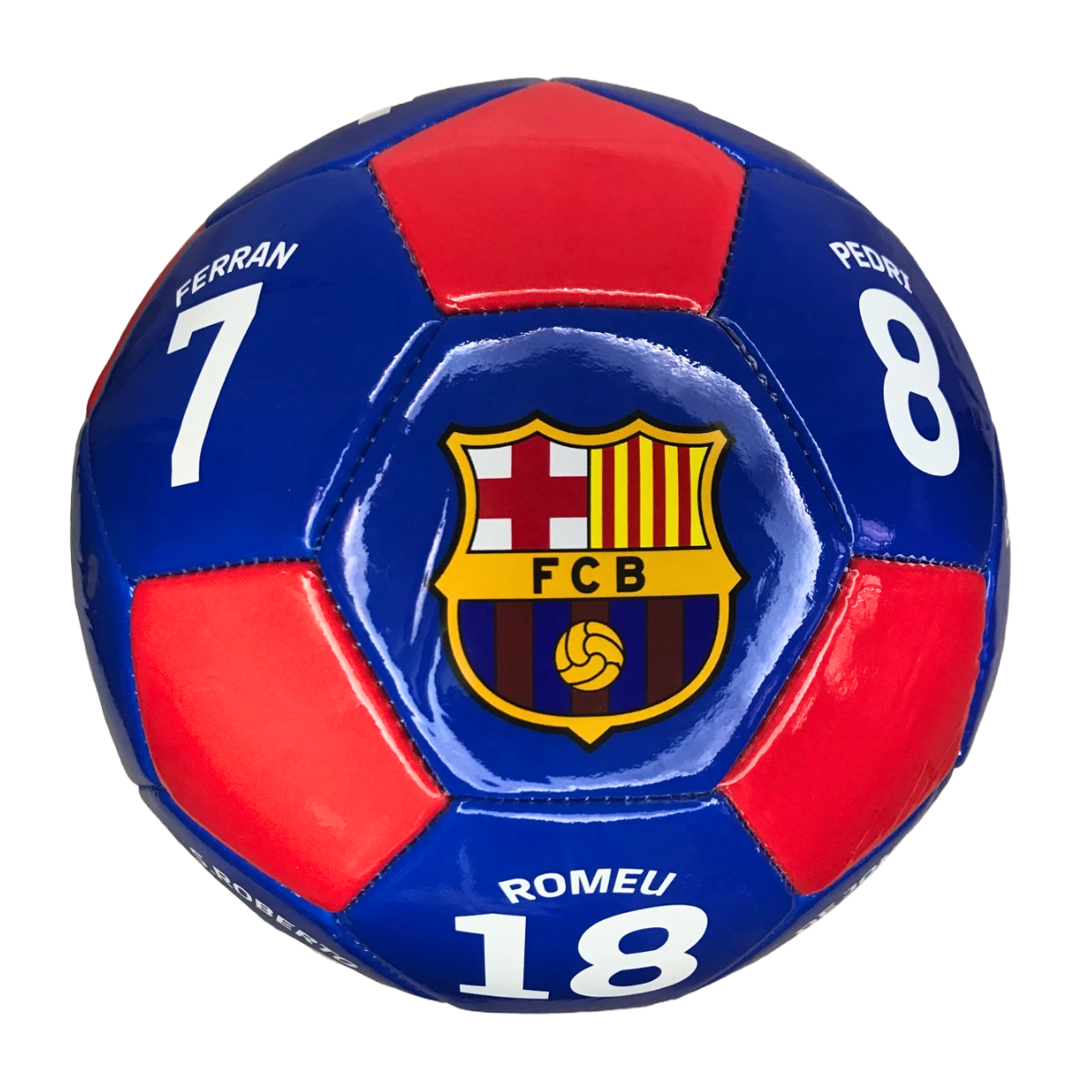 Foto 2 | Kit Balón De Futbol Del Barcelona No.5 Y Morral Azul Números