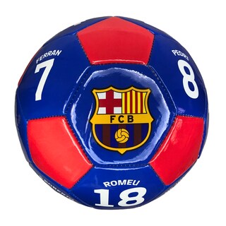 Foto 2 | Kit Balón De Futbol Del Barcelona No.5 Y Morral Azul Números