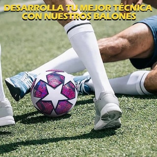 Foto 3 | Balón Fútbol Soccer Profesional Estrellas Hibrido #5 Eo Safe Imports Esi-11960 Rosa