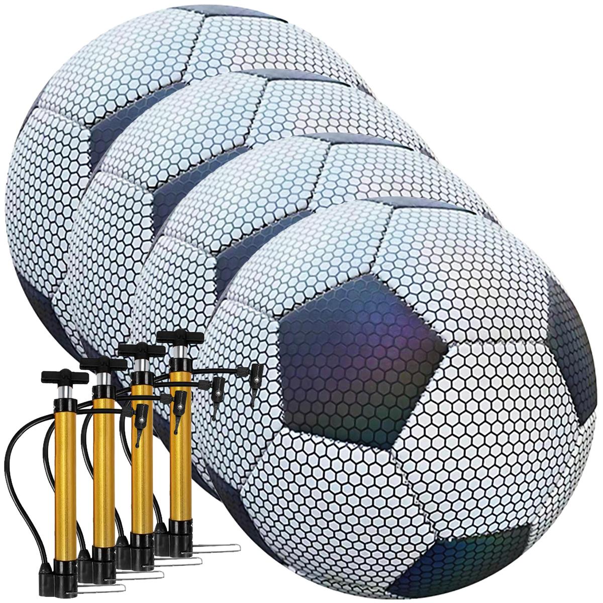 Balones Holográficos Xtream Boom Mxluc-004 4 Piezas Blanco y Negro