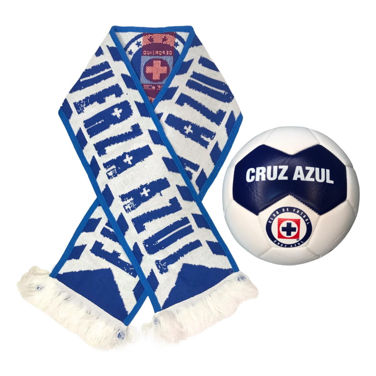 Foto 2 pulgar | Bufanda con Balón Sen Deportes Cruz Azul