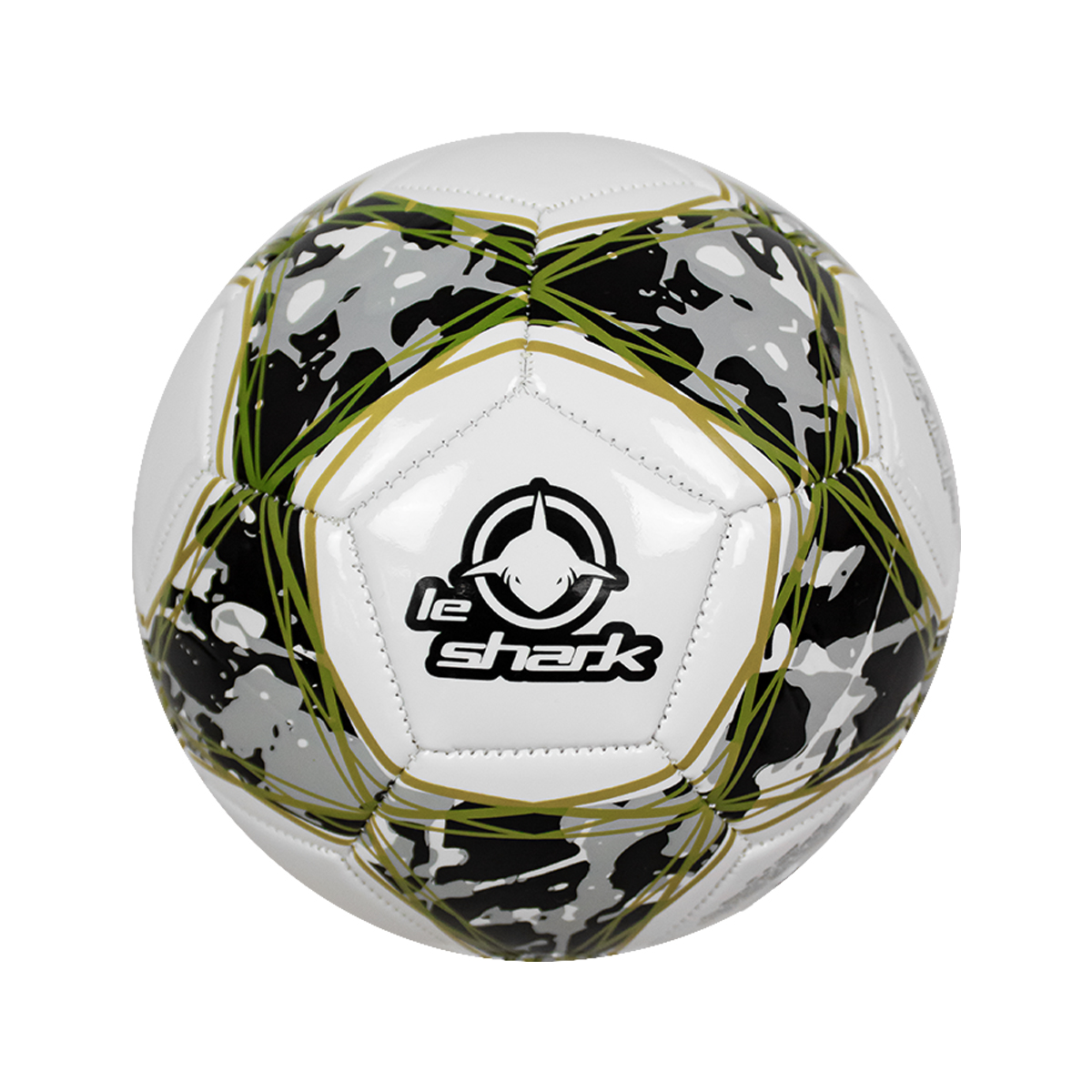 Balón de Fútbol Soccer No. 5 Le Shark Blanco con Diseño Camuflajeado