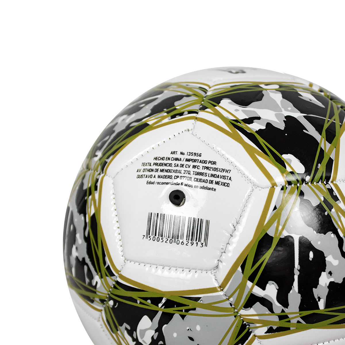 Foto 7 | Balón de Fútbol Soccer No. 5 Le Shark Blanco con Diseño Camuflajeado