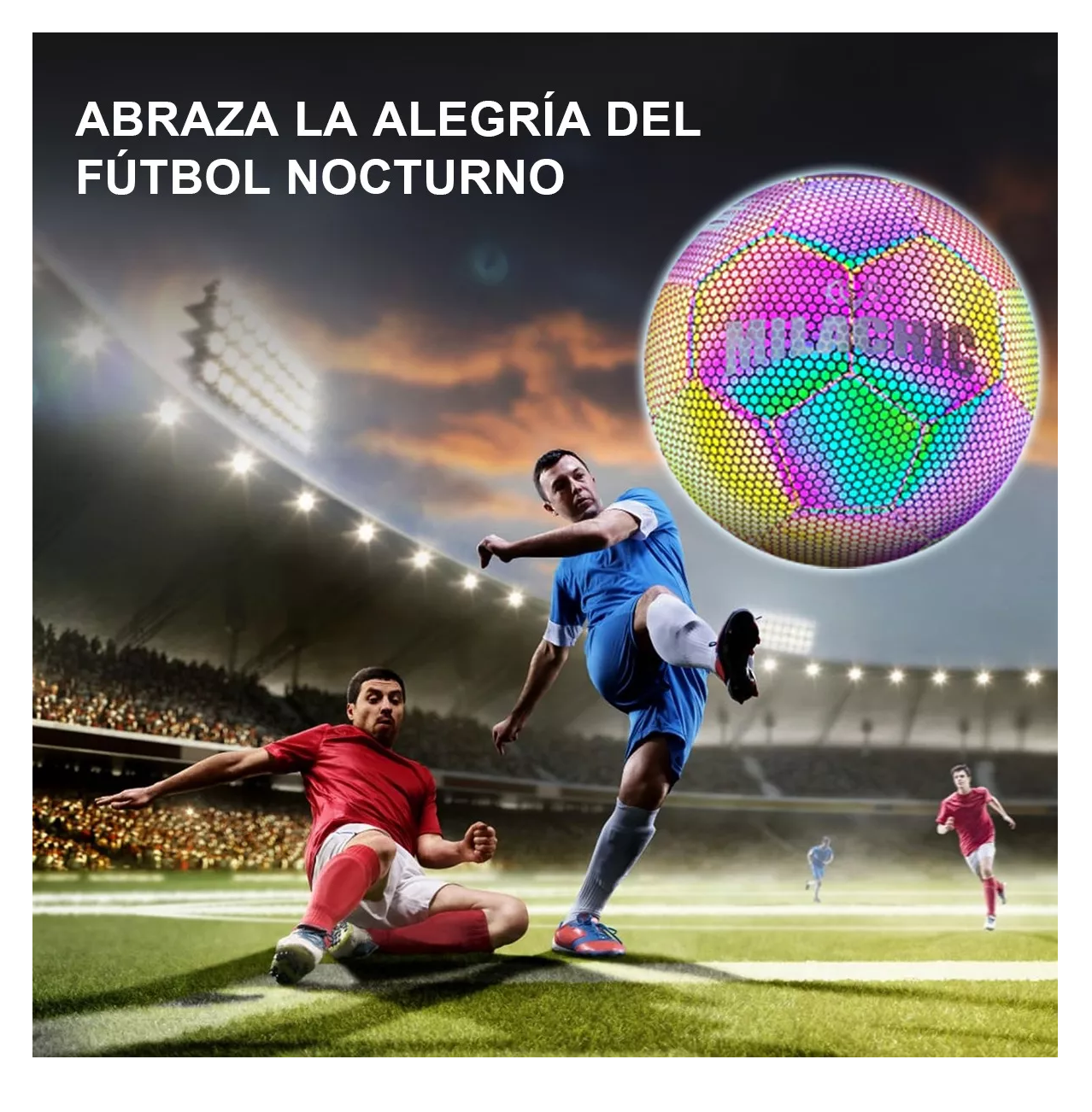 Foto 2 | Balón De Fútbol Holográfico Reflectante Brillante No.5 Niños