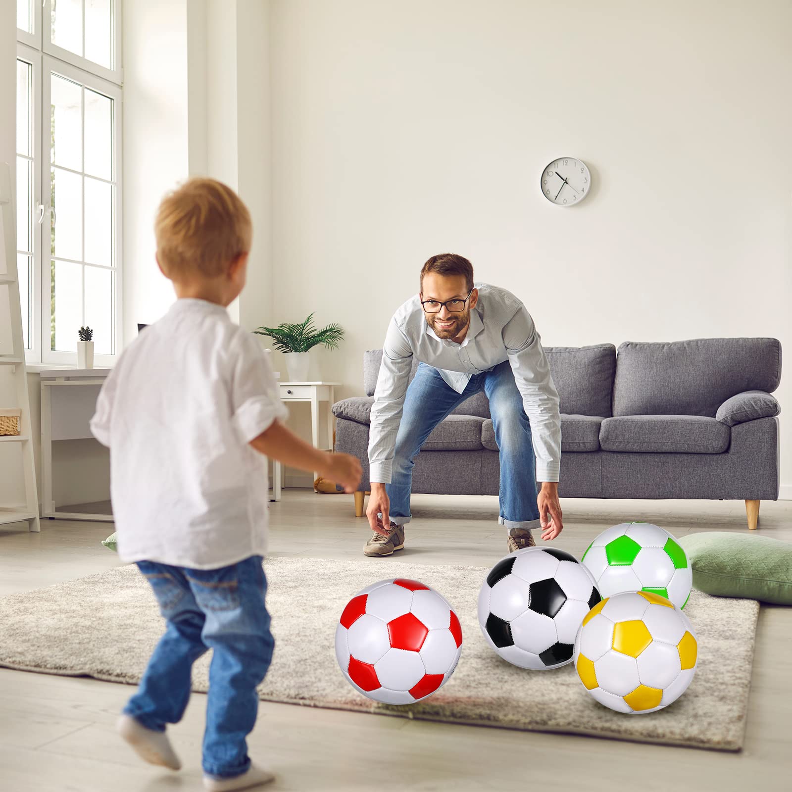 Foto 7 pulgar | Balón De Fútbol Skylety Tamaño 2 Para Niños, Paquete De 4 Con Dibujos Animados - Venta Internacional.