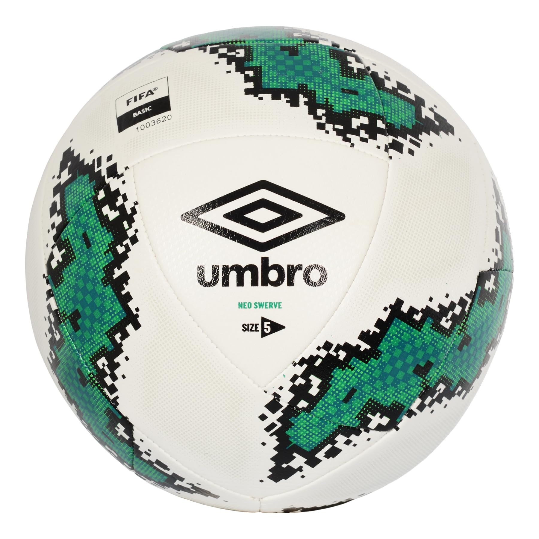 Foto 2 pulgar | Balón De Fútbol Umbro Neo Swerve, Talla 5, Blanco/negro/verde Azulado - Venta Internacional.