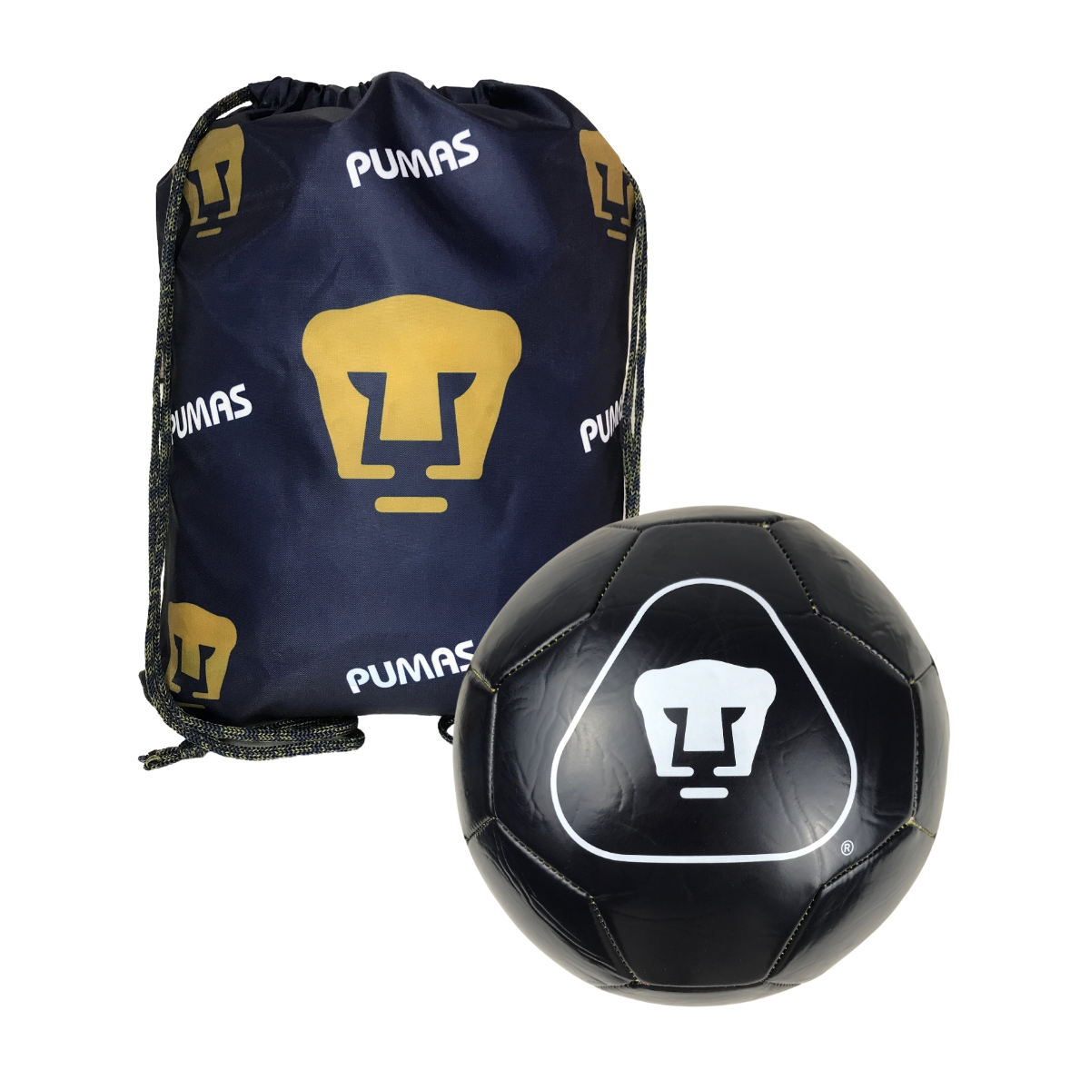 Foto 2 pulgar | Balón Y Morral Unam Pumas Kit Deportivo Dorado Oscuro