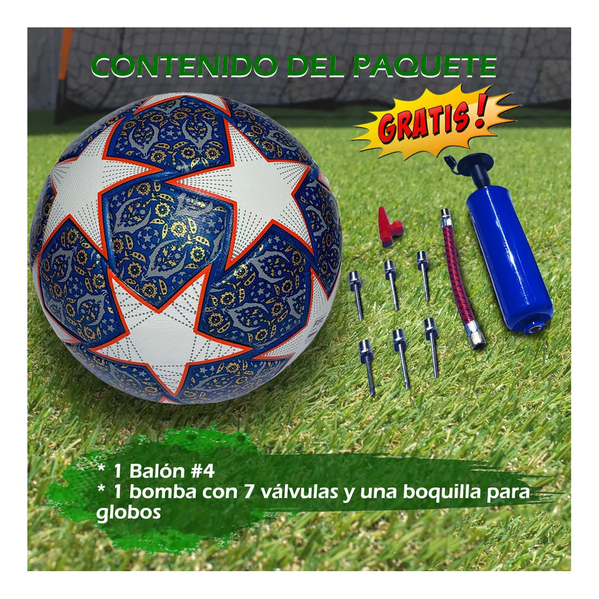 Foto 4 pulgar | Balon Futbol 7 Champions Estrellas Termosellado  Eo Safe Imports Esi-15410 Multicolor