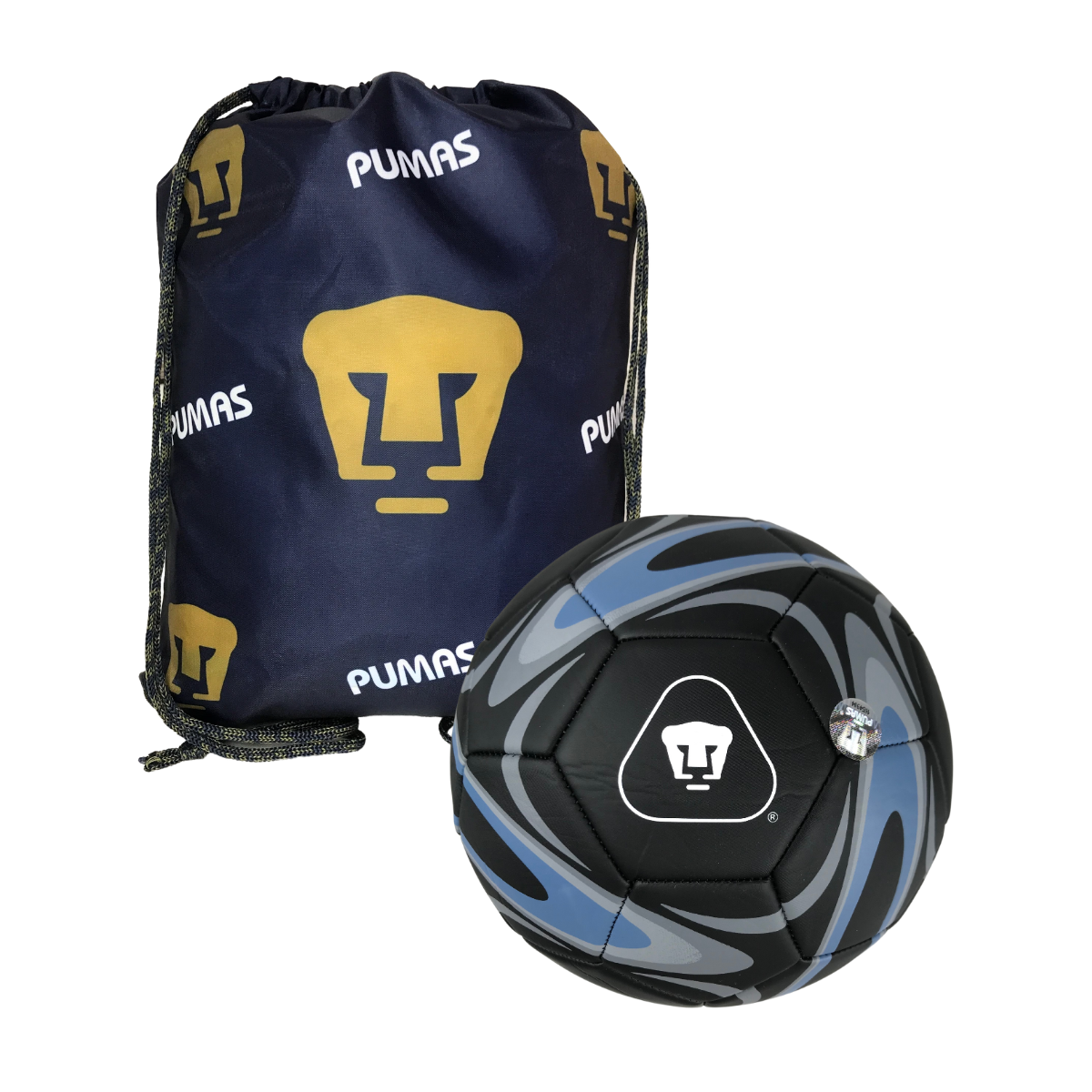 Balón y Morral Unam Pumas Kit Deportivo Negro