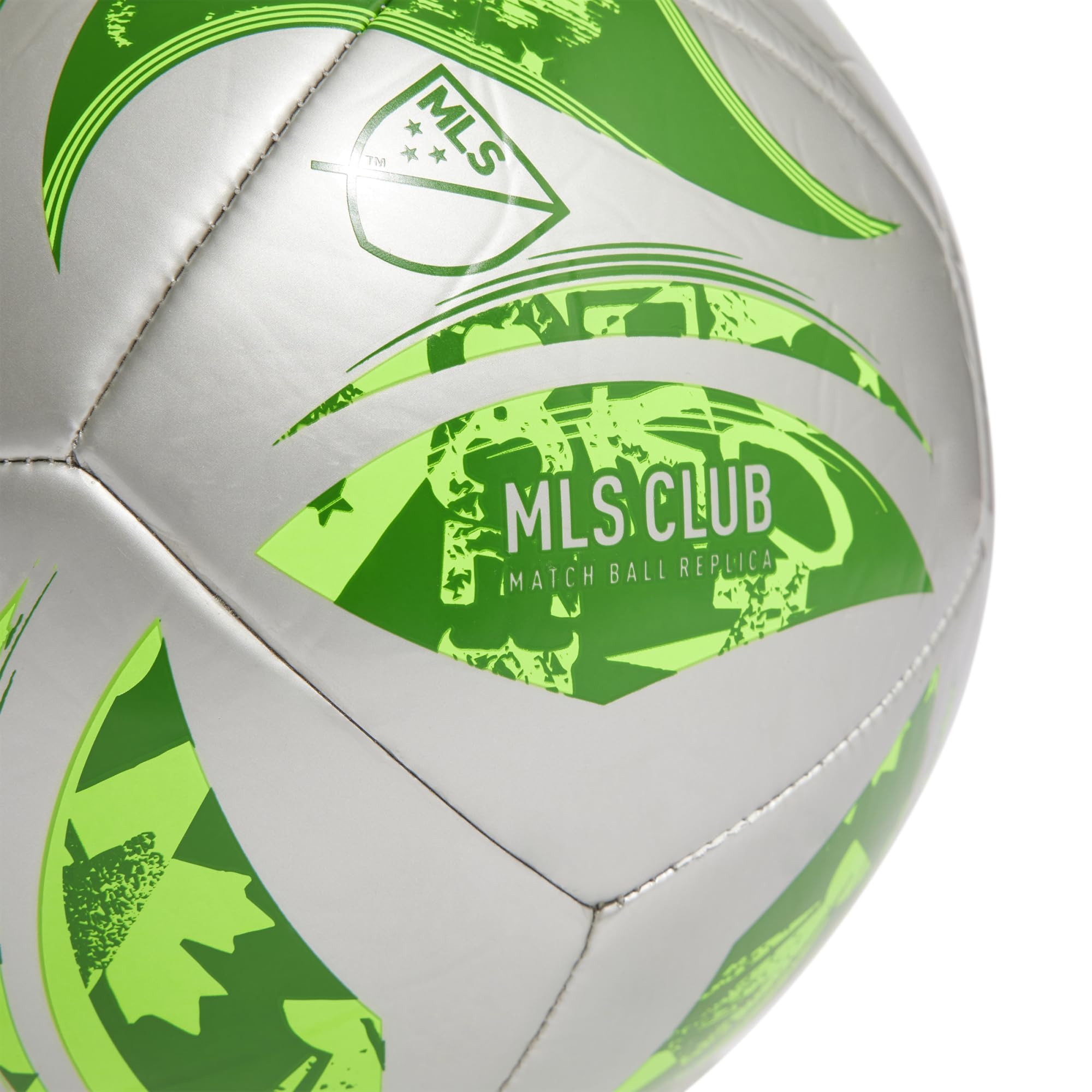 Foto 3 pulgar | Balón De Fútbol Adidas Mls Club Plateado Metalizado/verde Talla 5 - Venta Internacional.
