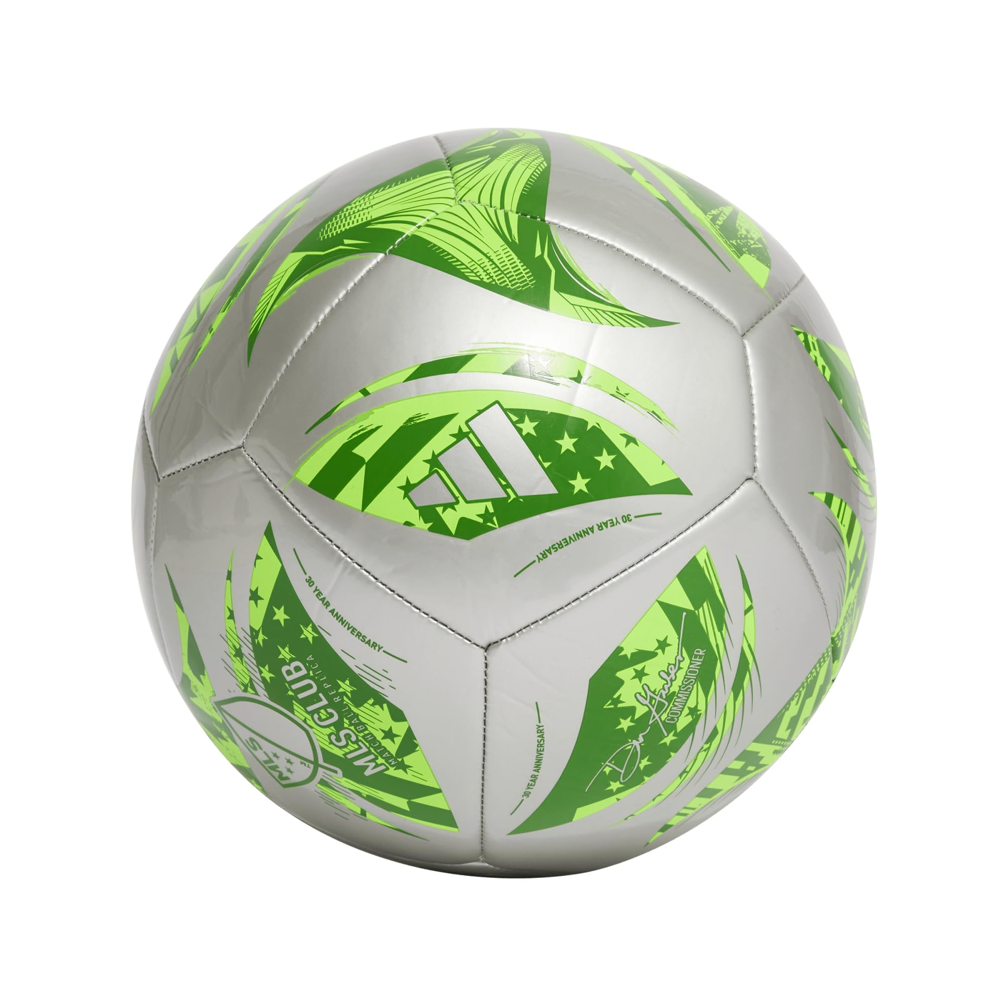 Foto 5 pulgar | Balón De Fútbol Adidas Mls Club Plateado Metalizado/verde Talla 5 - Venta Internacional.