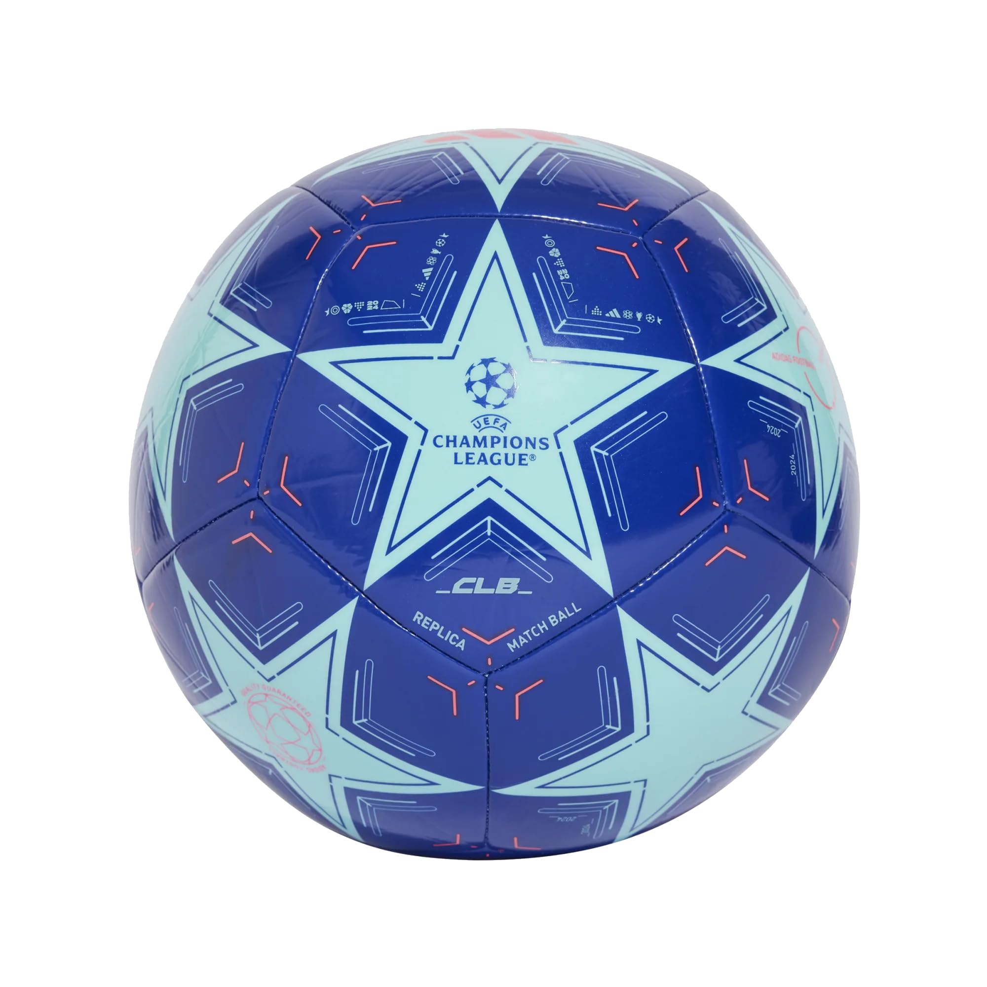 Balón De Fútbol Adidas Ucl Club, Unisex, Transparente, Azul Lúcido/turbo - Venta Internacional.
