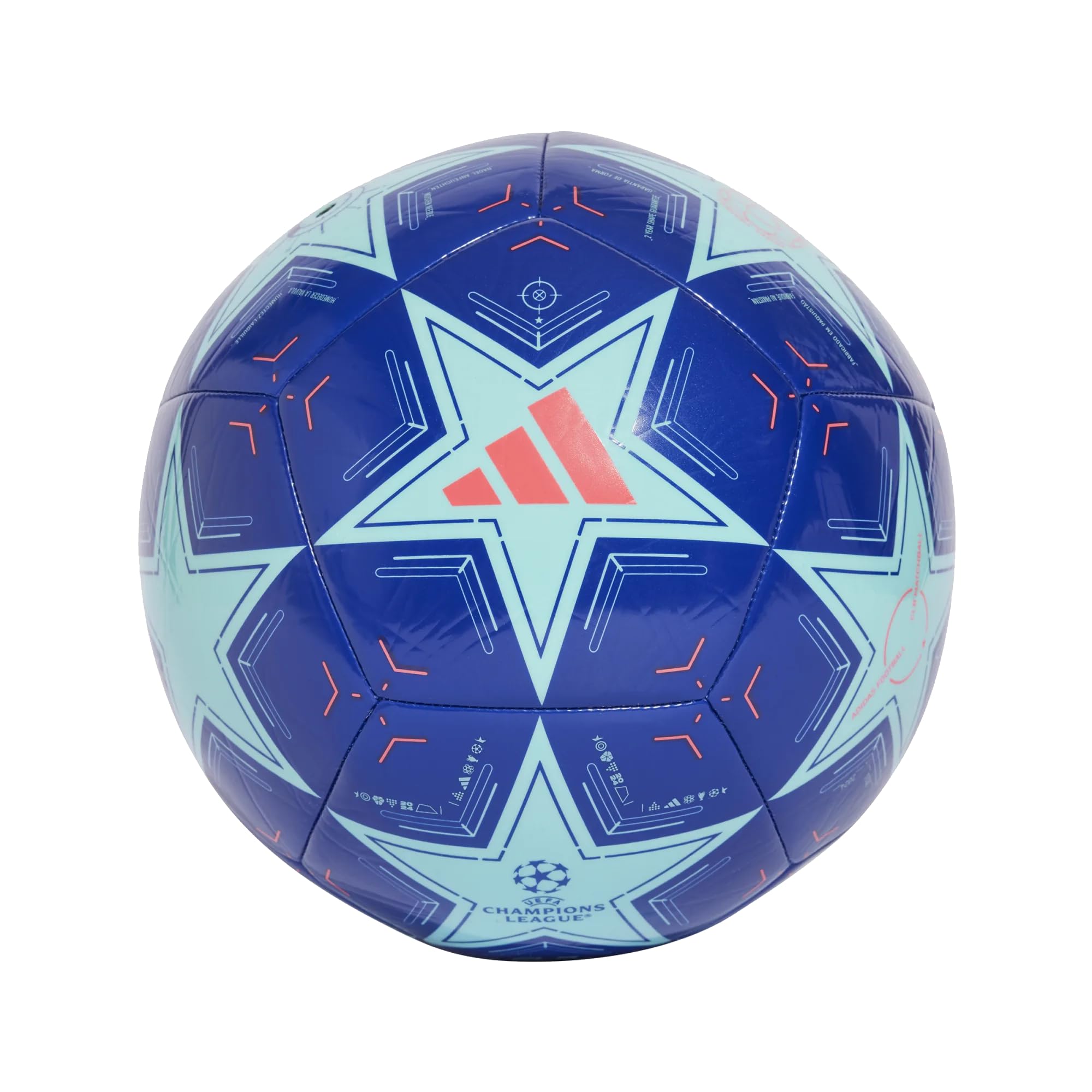 Foto 5 pulgar | Balón De Fútbol Adidas Ucl Club, Unisex, Transparente, Azul Lúcido/turbo - Venta Internacional.