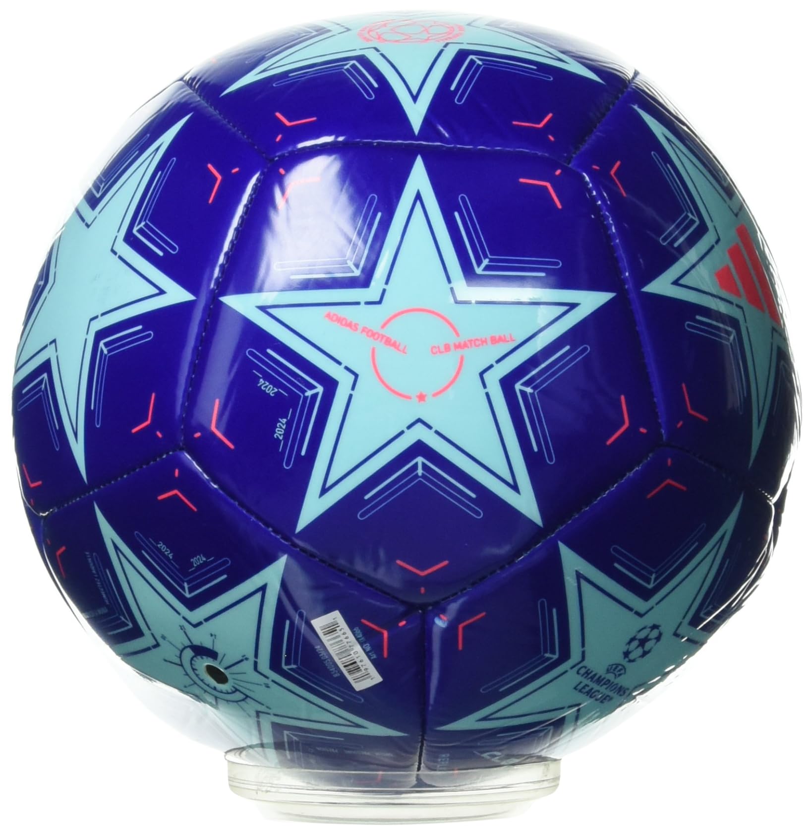 Foto 5 pulgar | Balón De Fútbol Adidas Ucl Club, Unisex, Transparente, Azul Lúcido/turbo - Venta Internacional.