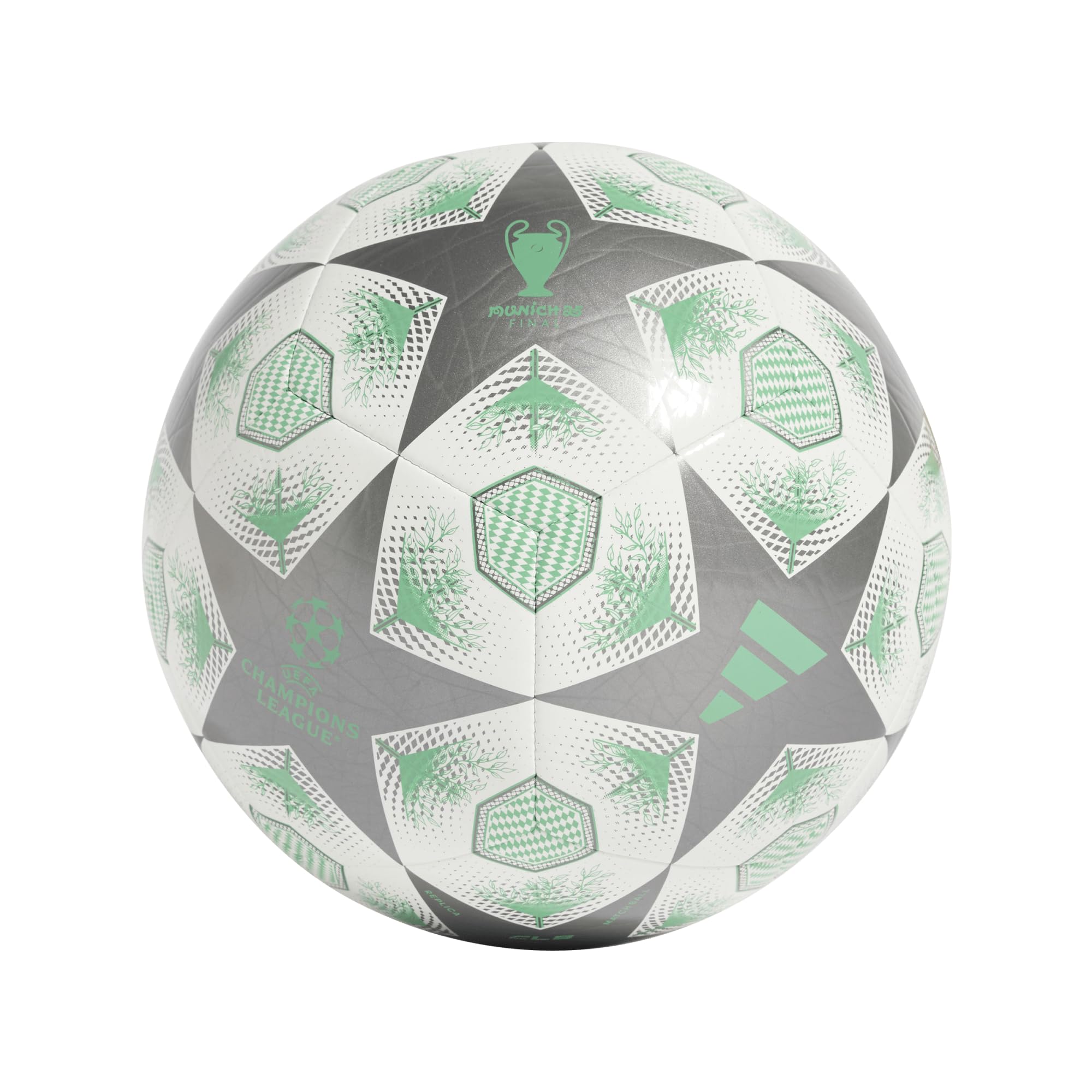 Foto 5 pulgar | Balón De Fútbol Adidas Ucl Club Unisex Para Adultos, Hierro Metalizado, Blanco Y Verde - Venta Internacional.
