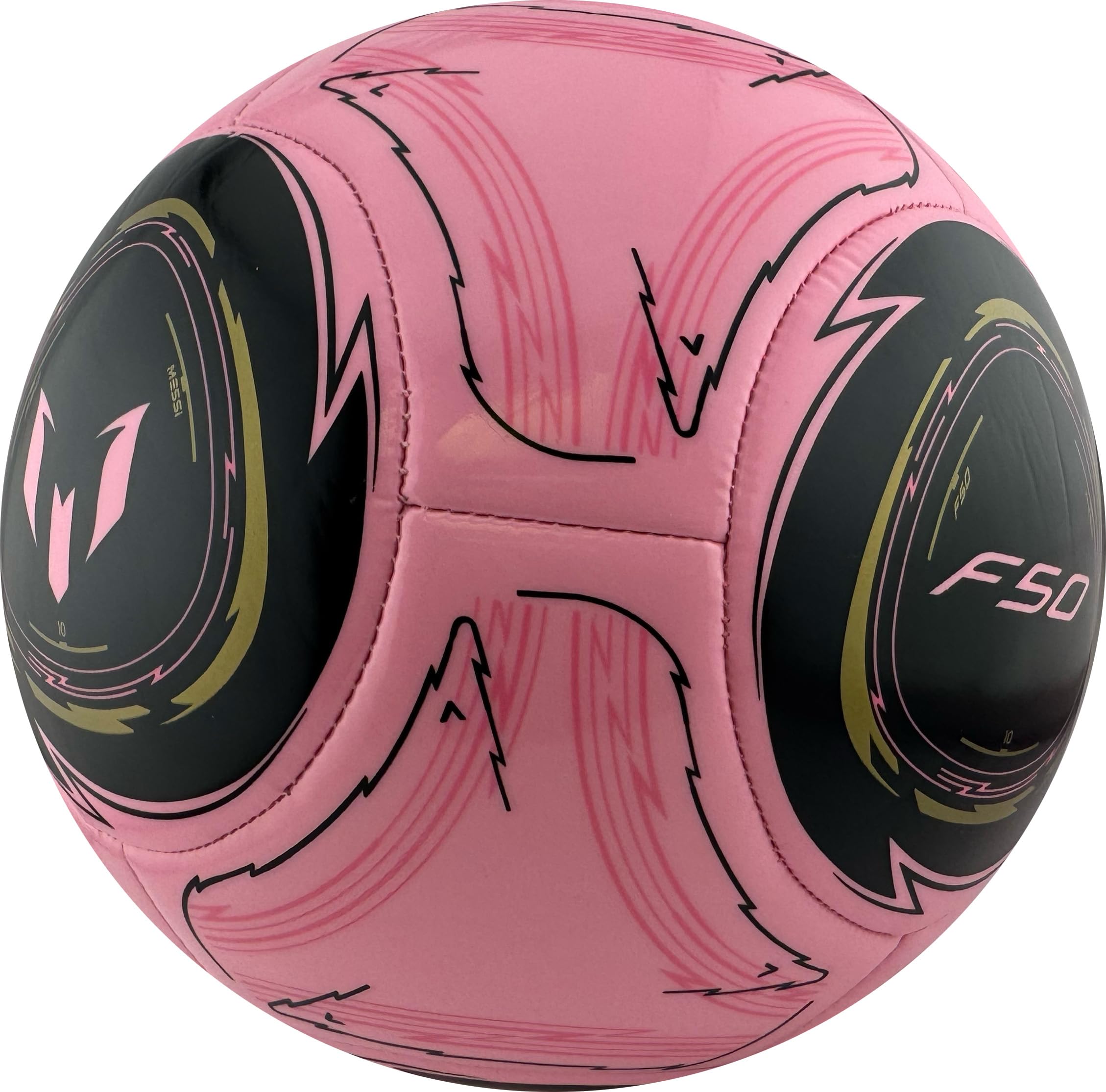 Foto 2 | Balón De Fútbol Adidas Messi Club Unisex Rosa Claro/negro Talla 5 - Venta Internacional.