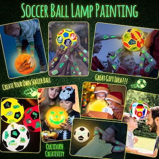Foto 6 | Kit De Lámpara Laoese Para Balones De Fútbol Diy, Pinta Tu Propio Balón Con Pegatinas - Venta Internacional.