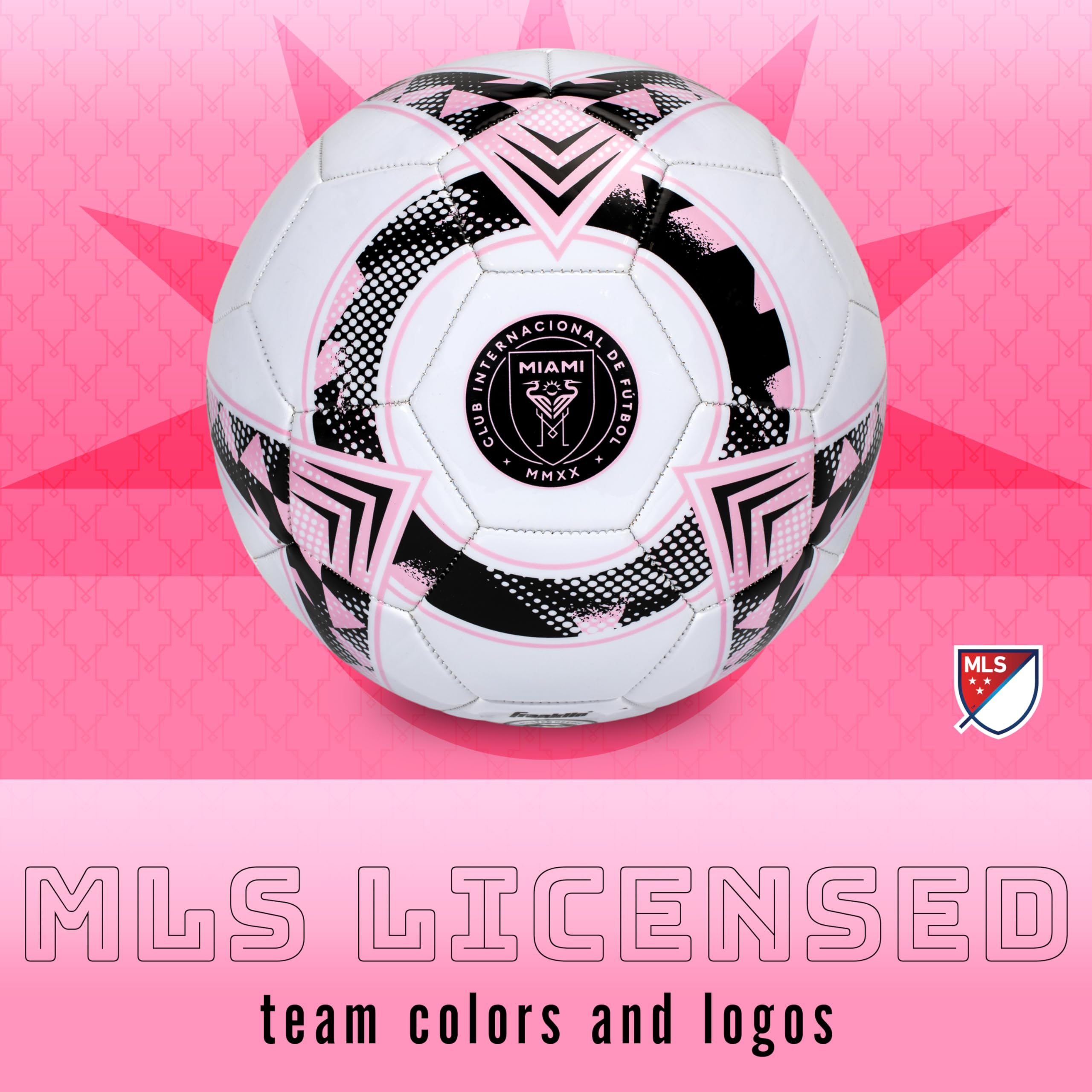 Foto 5 pulgar | Balón De Fútbol Franklin Sport Mls Miami Fc Oficial, Talla 5 - Venta Internacional.