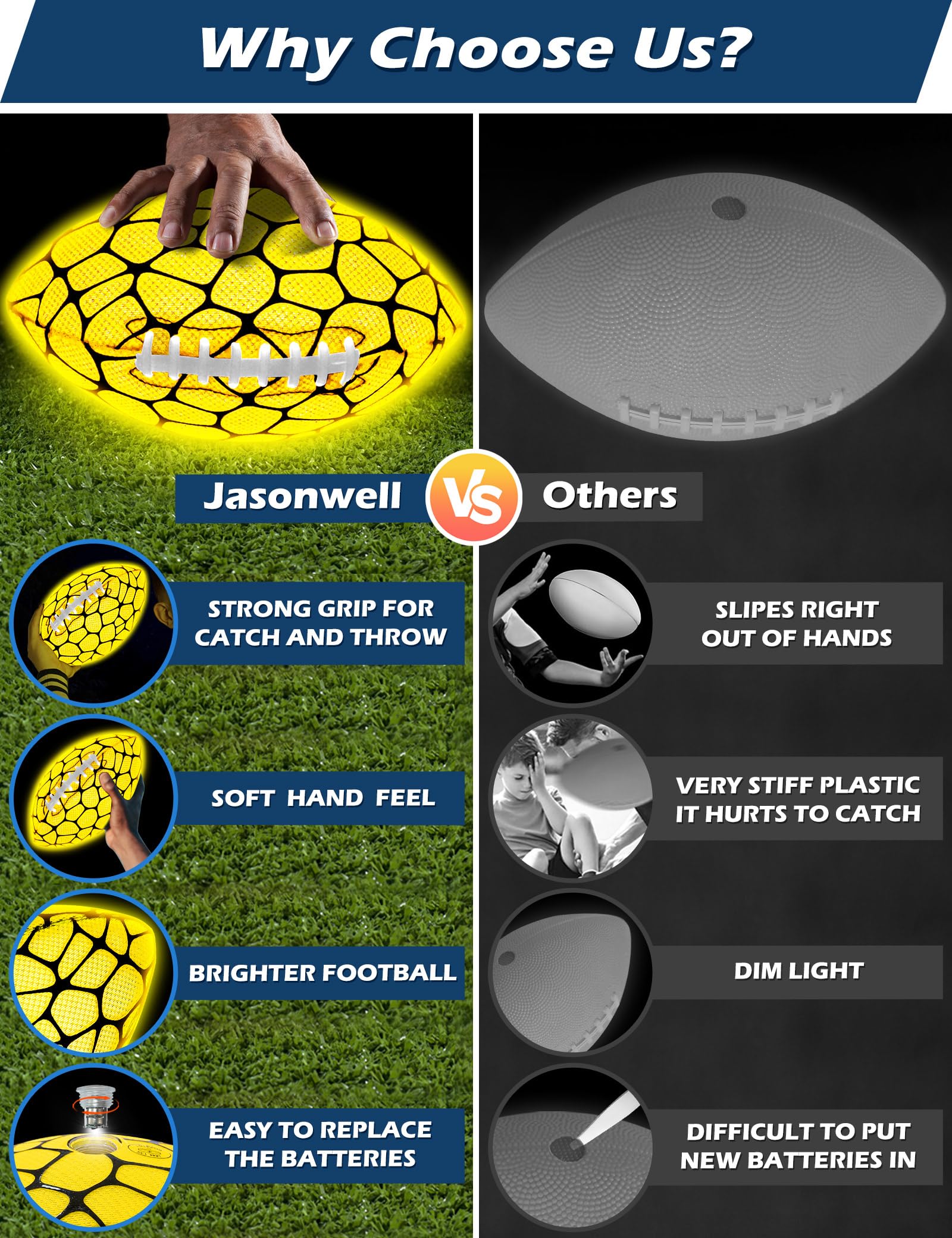 Foto 7 pulgar | Football Jasonwell Glow In The Dark, Número 9 Para Mayores De 6 Años - Venta Internacional.