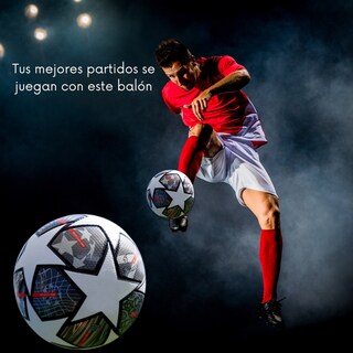 Foto 5 | Balón Futbol Soccer #5 Profesional Champions Estrellas