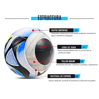 Foto 2 | Balón De Futbol Soccer Profesional #5 Copa Mundial