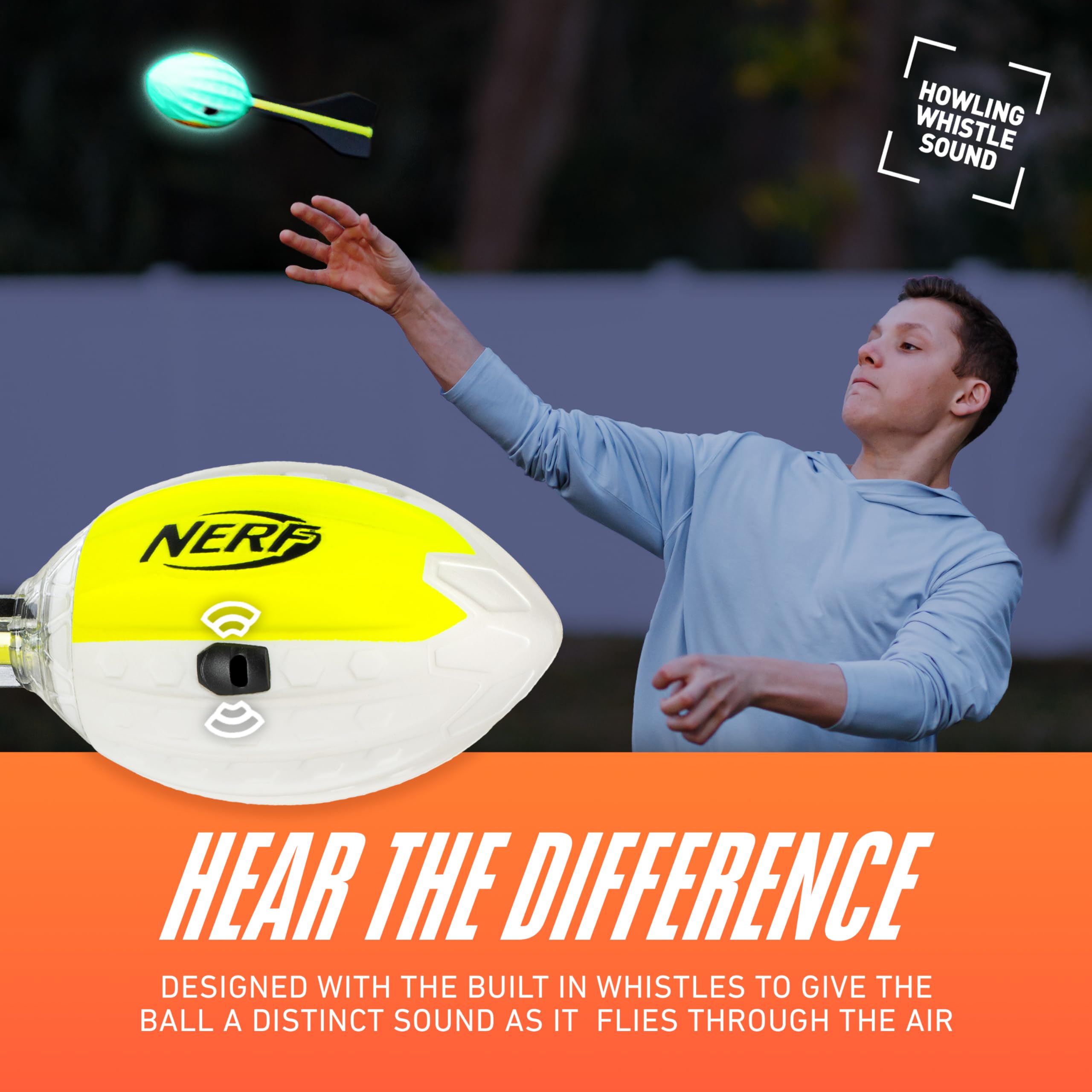 Foto 5 pulgar | Foam Football Nerf Lightstrike Vortex Con Led Que Cambia De Color - Venta Internacional.