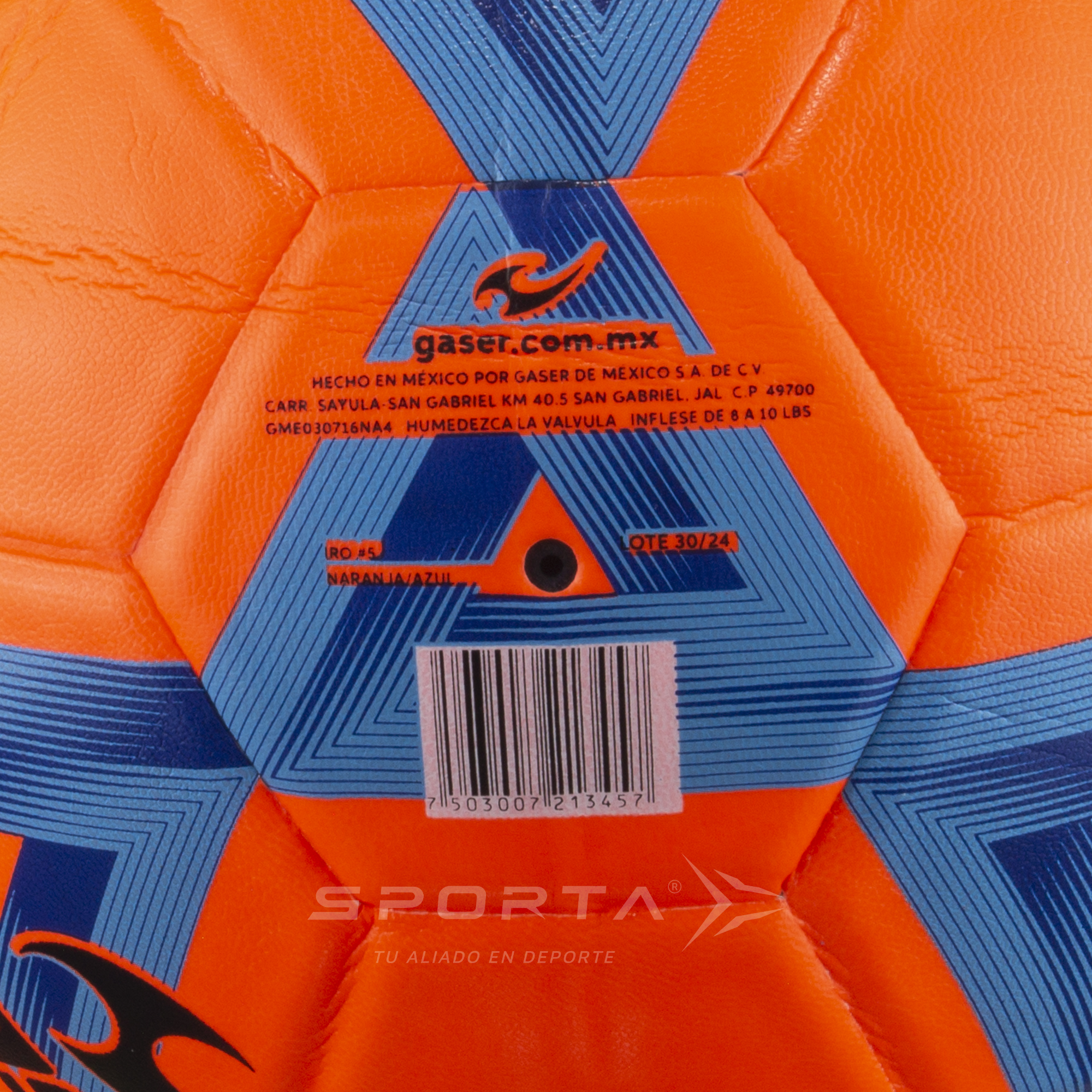 Foto 4 | Balón De Fútbol Gaser Fosfo Iro Naranja Número 5 | Sporta