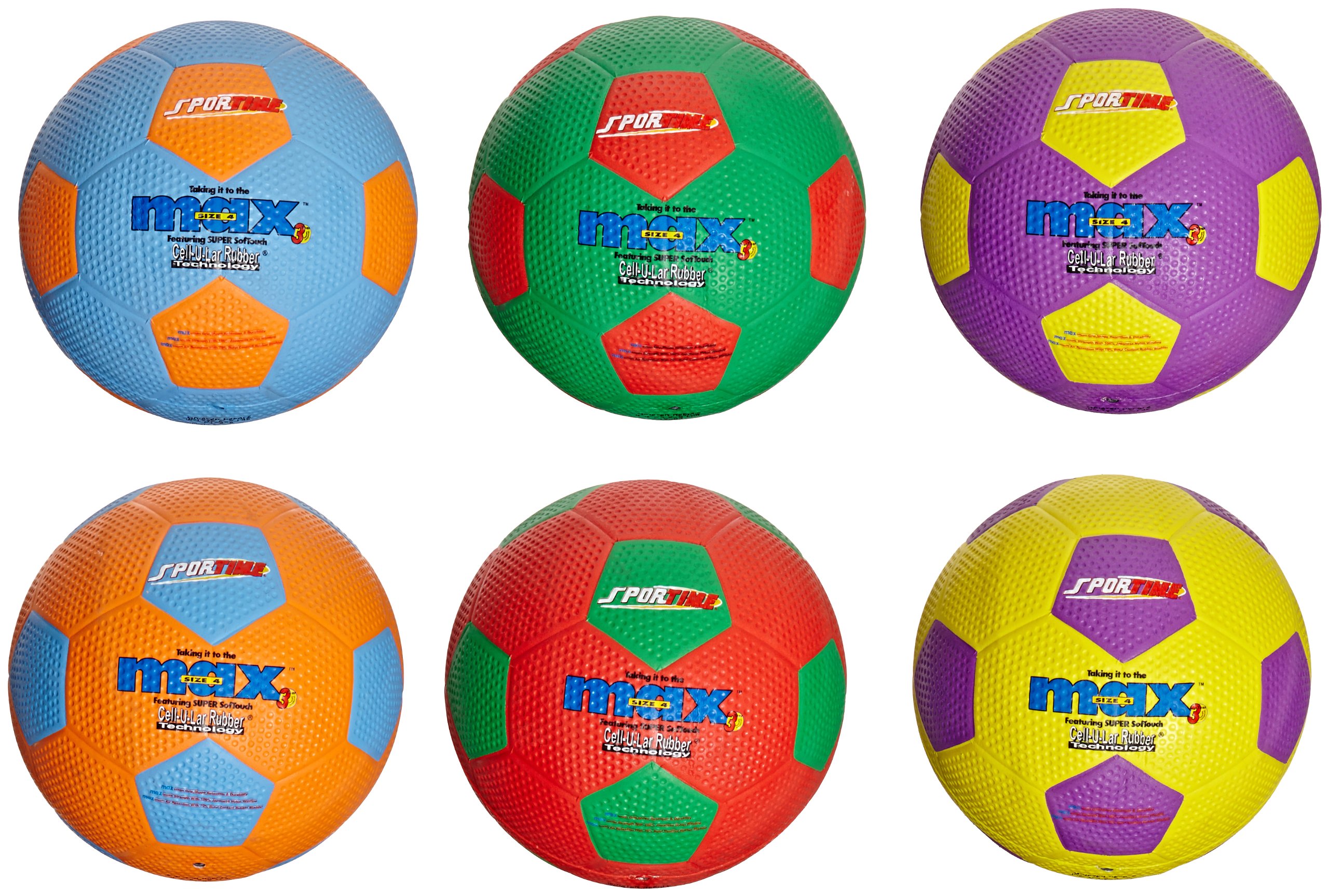 Foto 2 pulgar | Balones De Fútbol Sportime Max No 4, Juego De 6 Unidades Super Softouch - Venta Internacional.