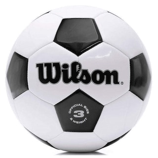 Foto 1 | Balón De Fútbol Wilson Traditional Tamaño 3 Negro/blanco - Venta Internacional.