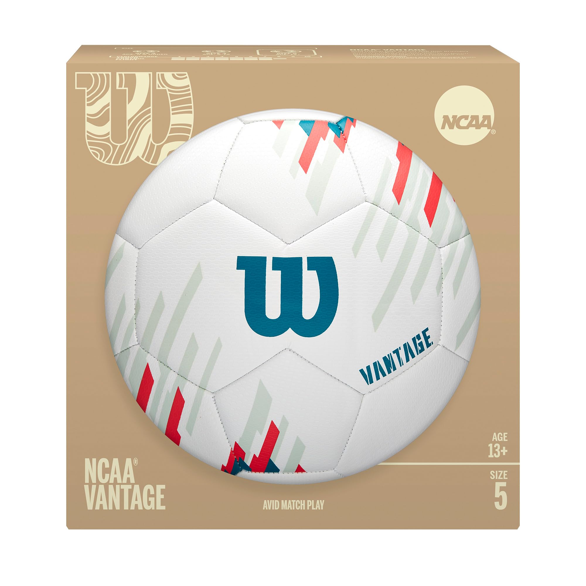 Foto 3 pulgar | Balón De Fútbol Wilson Ncaa Vantage, Talla 5, Blanco/verde Azulado - Venta Internacional.